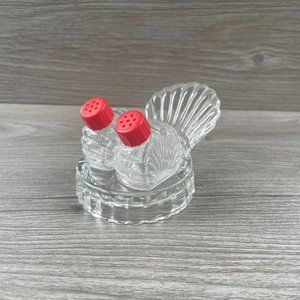 Vintage Shell Shakers Glass with Caddy